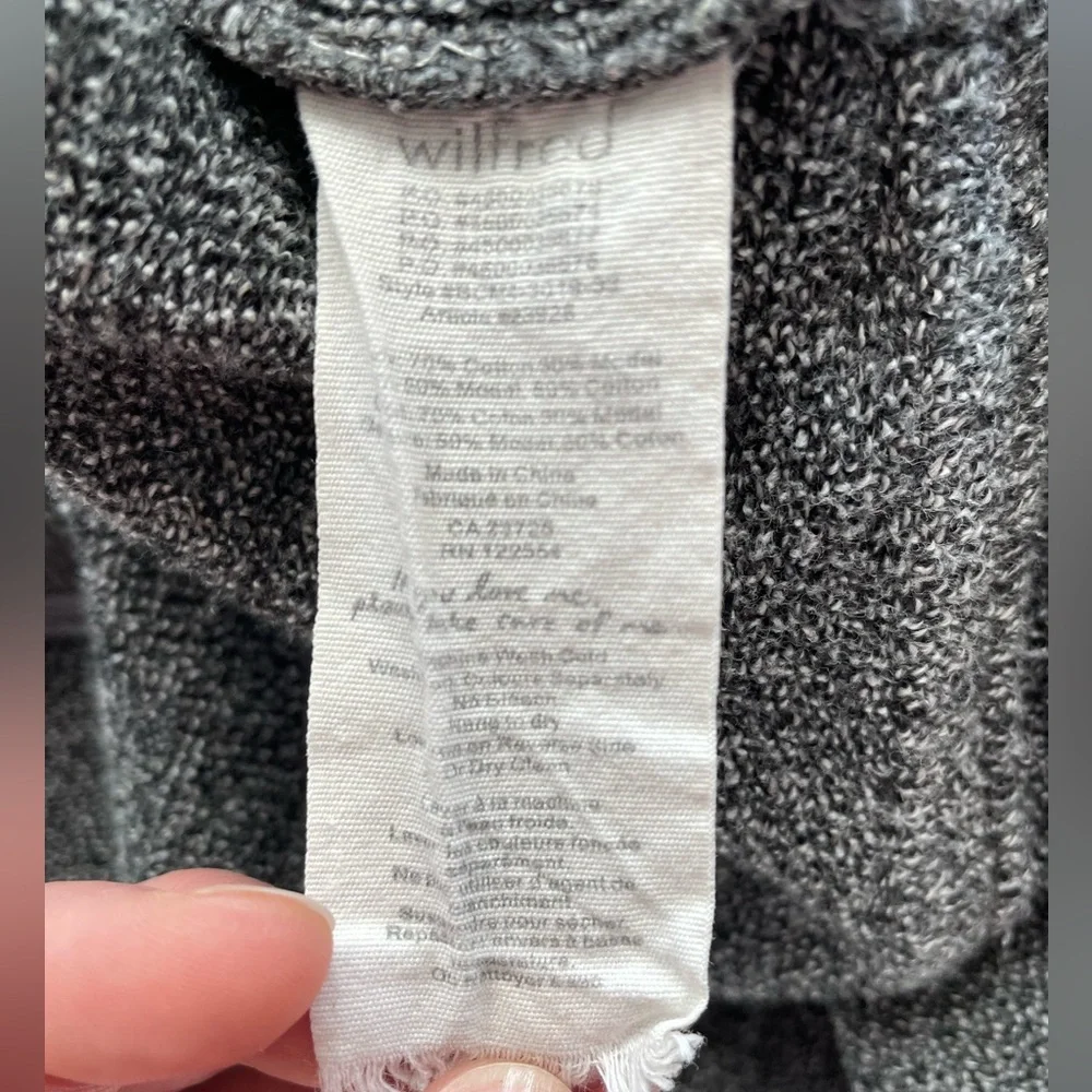 Aritzia Wilfred Cocoon Open Front Cardigan Sweat Shirt  Soft Gray Size  M‎ - Picture 4 of 10